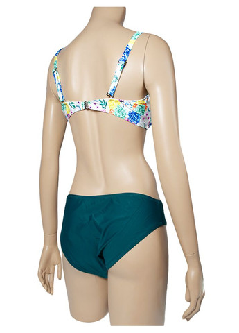 Комбінований літній купальник пуш ап роздільний бандо приємне забарвлення модель 0027 арт.2136-6 роздільний, бандо Teres