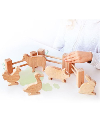 "На фермерському дворику", дерев'яний набір (145/900521) Igroteco (324423437)