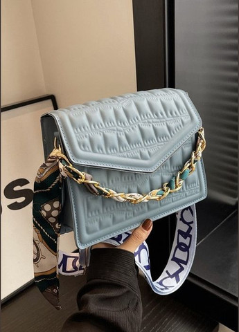 Жіноча сумка крос-боді блакитна No Brand (290665307)