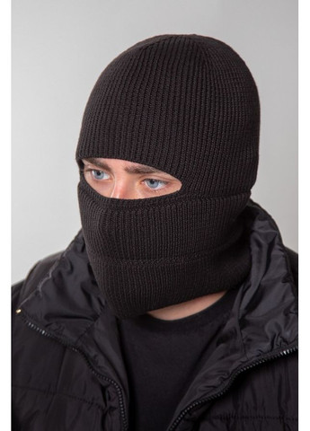 Чоловіча шапка-балаклава в'язана "Трій" з підворотом Braxton (366340588)