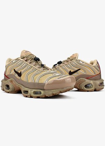 Бежевые демисезонные кроссовки мужские nike air max tn plus beige \ найк аир макс тн плюс бежевые No Brand