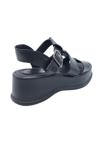 Черные женские босоножки черные кожаные fs-18-28 23,5 см (р) Foot Step
