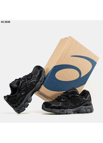 КРОССОВКИ ЖЕНСКИЕ ASICS GEL-NYC GORE-TEX BLACK GRAY АСИКС ГЕЛЬ НЮК No Brand чёрные демисезоны (369389139)