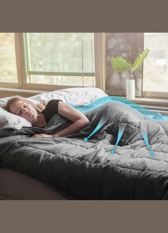 Одеяло тяжелое (отягощенное) 13.6 кг 200 x 200 см Grey (P-5905973405737) 4FIZJO (333652159)