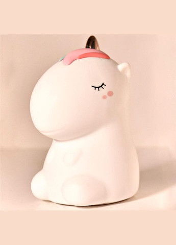 Нічник дитячий силіконовий білий Єдиноріг Losso (327041714)