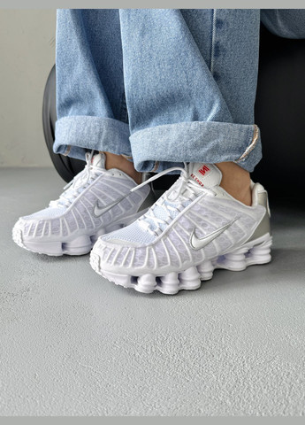Кросівки жіночі і чоловічі Nike Shox TL White | Найк Шокс ТЛ білі No Brand білі демісезони (341264125)