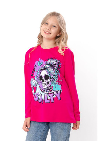 Носи своє джемпер для дівчинки (підлітковий) (p-17622) малюнок малиновий повсякденний