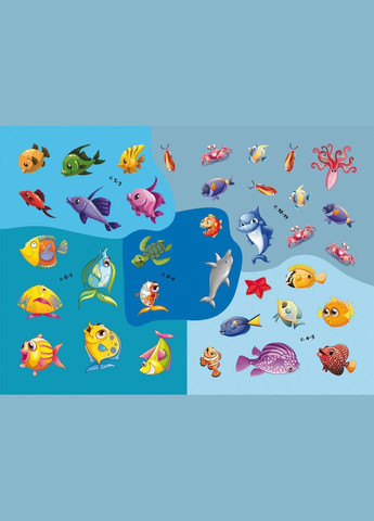 Книга раскраска "Первые развивающие наклейки. Море" Crystal Book (F00024555) No Brand (369733422)