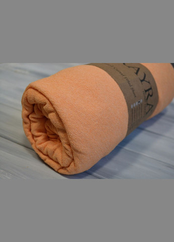 Простыня 200х220+25см махровая на резинке Персиковая Kayra (318382457)