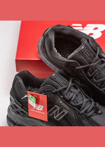 Черные зимние кроссовки зимние мужские new balance 1906r winter black grey fur gore-tex | нью беланс 1906r черные серые с мехом No Brand