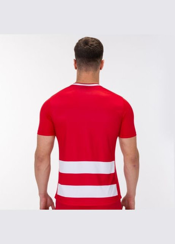 Червона футболка футбольна europa iv червона з білими смужками 101466.602 з коротким рукавом Joma Модель