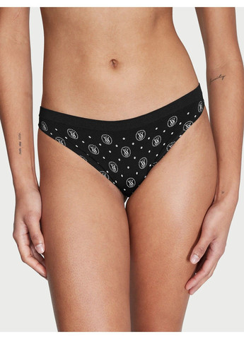 Трусики-стринги женские с микрофибры Seamless Thong Panty черные XS Victoria's Secret (316659257)