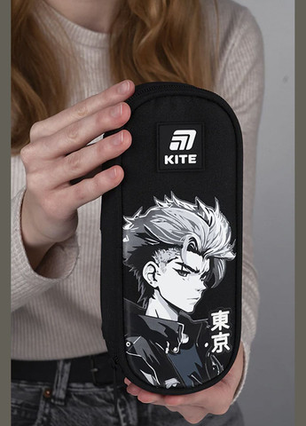 Шкільний пенал Anime Boy колір чорний CB-00281110 Kite (341485801)