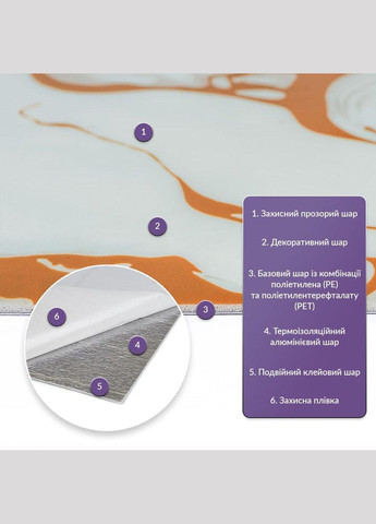 Самоклеюча стінова PET плитка Золота фантазія Sticker Wall (331159038)