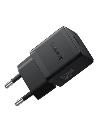 Мережевий зарядний пристрій Palm Fast Charger 1C 20W EU (with Mini White Cable USB-C to USB-C 60W (20V/3A) 1m Cluster Baseus Palm Fast Charger 20W (with cable USB-C) (386647379)