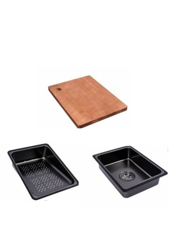 Комплект кухонної мийки HM 7546 NANO BLACK Kraft (369720152)