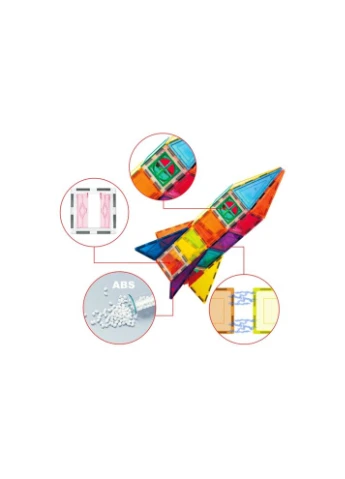 Магнитный конструктор Tiles Magnetic Building Blocks 36 деталей (m123530) Picasso магнітний Tiles Magnetic Building Blocks 36 детале (375787458)
