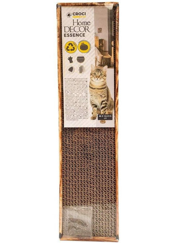 Кігтеточка драпак дряпка для котів з гофрокартону ESSENCE (горіх), 48х12х5 см C6021578 Croci (278308164)