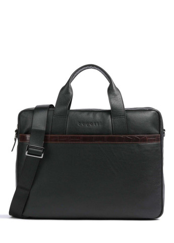 Чоловіча сумка-портфель шкіряний CORSO DELUXE Чорний Bugatti (280950641)