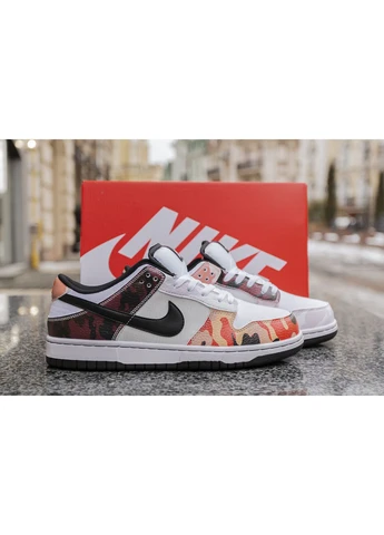 Цветные летние кроссовки nike dunk low se multi-camo найк данк No Brand
