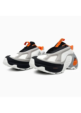 Белые летние кроссовки adidas edge runner white/black/orange адидас едж раннер No Brand