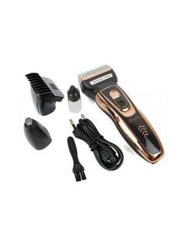 Чоловічий триммер бритва акумуляторна для стрижки волосся і бороди ProGemei Gold GM-595 Gemei (300079136)