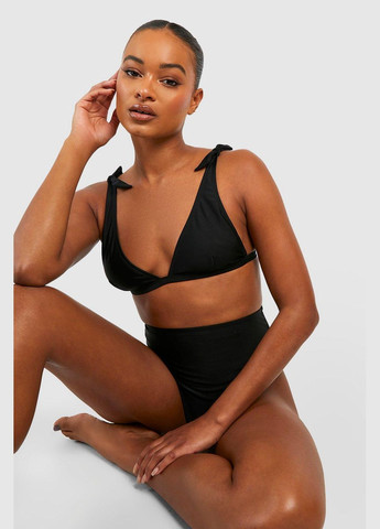 Чорний літній купальник (ліф та трусики) роздільний Boohoo