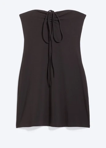 Темно-коричневое платье H&M однотонное