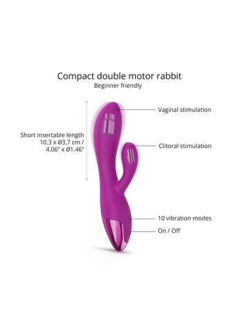 Вибратор кролик FUNKY BUNNY SWEET ORCHID вибромассажер для женщин для точки G и клитора Love To Love (298350061)