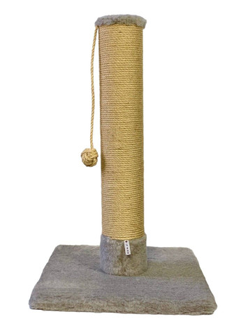 Кігтеточка дряпка для кішок стовпчик джутовий з помпоном CAT IN BOX (325450949)