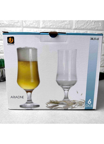 Бокалы пивные на ножке 12 шт 365 мл Ariadne Тулип Uniglass (303138178)