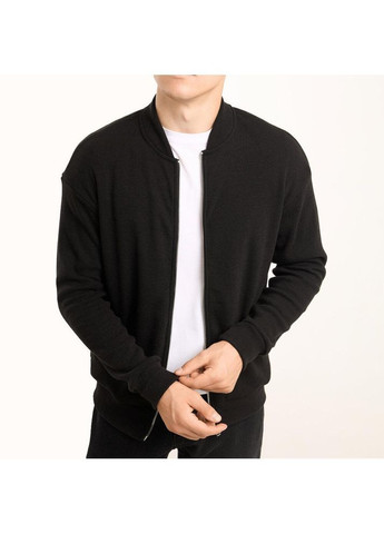 Чоловіча кофта демісезонна на блискавці чорна Freedom (365818951)