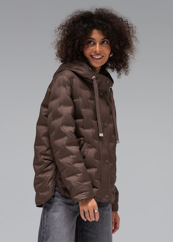 Коричнева демісезонна ультралегка куртка -wear модель Viva 6518