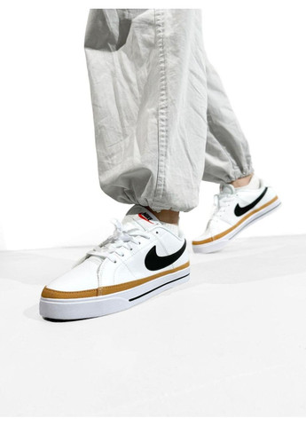 КРОСІВКИ ЖІНОЧІ NIKE COURT LEGACY WHITE BLACK НАЙК КОУРТ ЛЕГАСІ No Brand чорні демісезони (367168608)