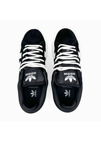 Чорні Осінні кросівки чоловічі adidas campus x bad bunny black white v3 адідас кампус No Brand