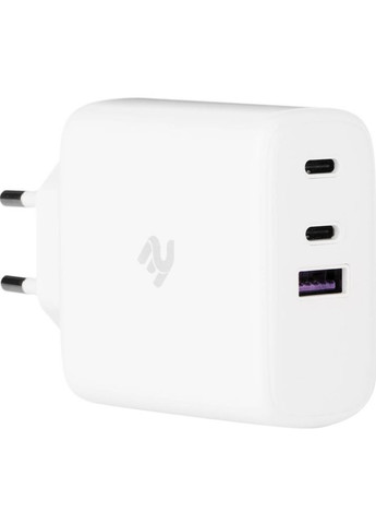 Зарядное устройство для USB-C Wall Charger GaN 65W White (-WC3USB65W-W) 2E (322905333)