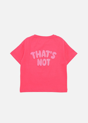 Рожева літня футболка з коротким рукавом для дівчинки колір рожевий cb-00273320 Yuki