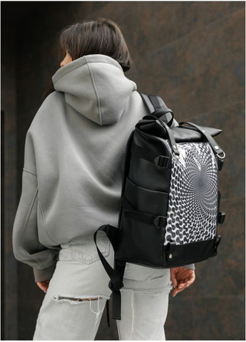 Рюкзак жіночий з екошкіри Hacking принт Zebra Чорний Sambag (301871926)