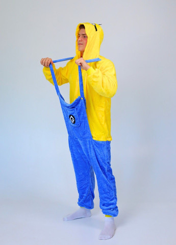 Кігурумі Міньйон чоловіче плюшеве жовте з капюшоном і ґудзиками Lalapka (362490106)