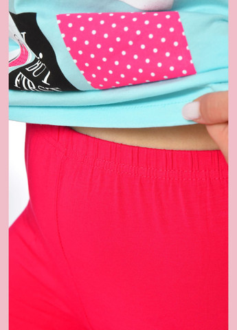 Голубая всесезон пижама женская голубого цвета футболка + брюки Let's Shop