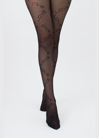 Колготки жіночі фантазійні з написом Love з посиленим миском DAZZLE №2 40 den Giulia DAZZLE 2 (297927193)
