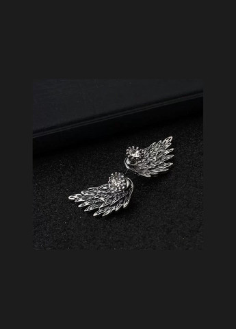 Серьгигвоздики с камнем Крылья легкости под старинное серебро No Brand (276256580)