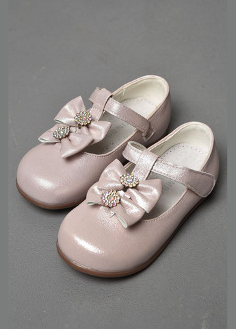 Розовые туфли детские для девочки розового цвета без шнурков Let's Shop