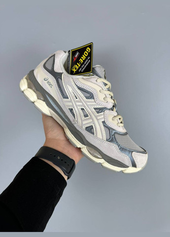 Бежеві Зимовий кросівки зимові чоловічі asics gel-nyc winter beige gray gore-tex termo | асікс гель-нюк бежеві сірі термо No Brand