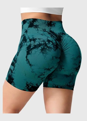 Велосипедки-шорты женские с пуш-ап TieDye 18680 M темно-зеленые Fashion (336873785)