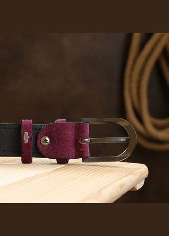 Замшевий ремінь жіночий 20801 Фіолетовий Vintage (302972222)