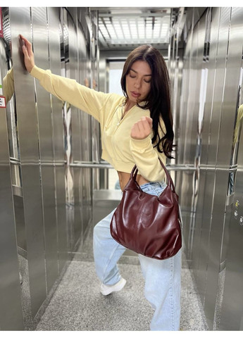 Сумка хобо на блискавці середній шкіряний бордова 4134925 ARTiS Bags Сумка (362264206)