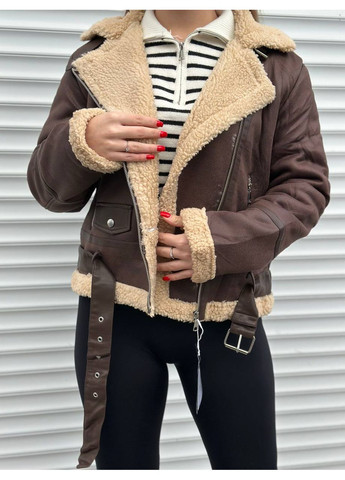 Трендова дублянка з екошкіри на хутрі — ЗАМІР В ОПИСІ GD/GL Модний простір (370147182)