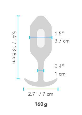 Анальная пробка с вибрацией VIBRATING SNUG PUG размер L, синяя B-Vibe (297133642)