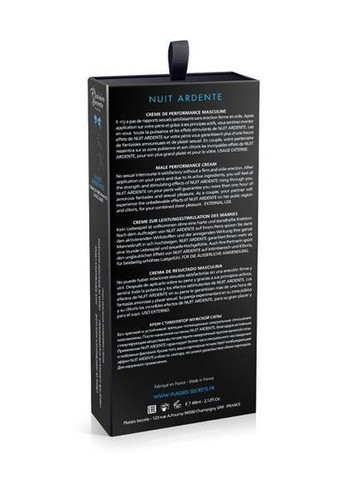 Возбудительный крем для пениса Nuit Ardente (60 мл), можно для клитора Plaisirs Secrets (367723714)